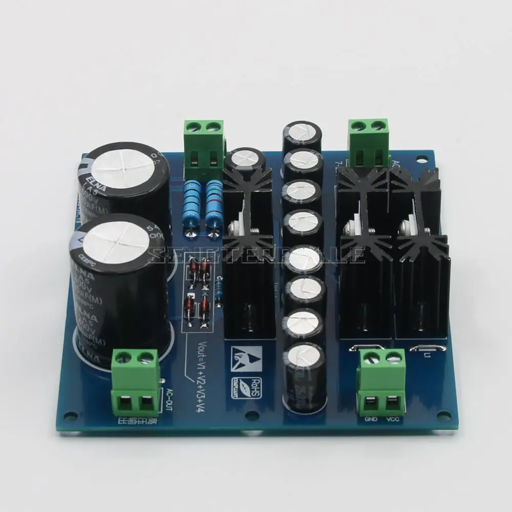 High Voltage 100V-380V+12V Filament Filter Regulated Power Supply Board For Tube Preamplifier