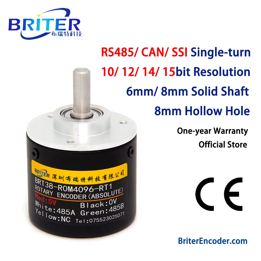 앱솔루트 밸류 인코더 싱글 턴 SSI CAN RS485 인터페이스, 고정밀 DIY 전자 스마트 홈 제어 각도 속도 측정