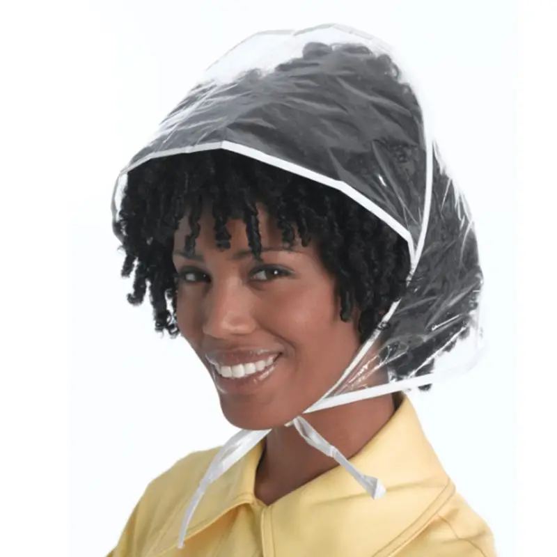 1/4Pcs Creative Men Women Unisex Plastic Rain Visor Hat Foldable Kids Hiking Fishing Waterproof Windproof Hair Protection Cap