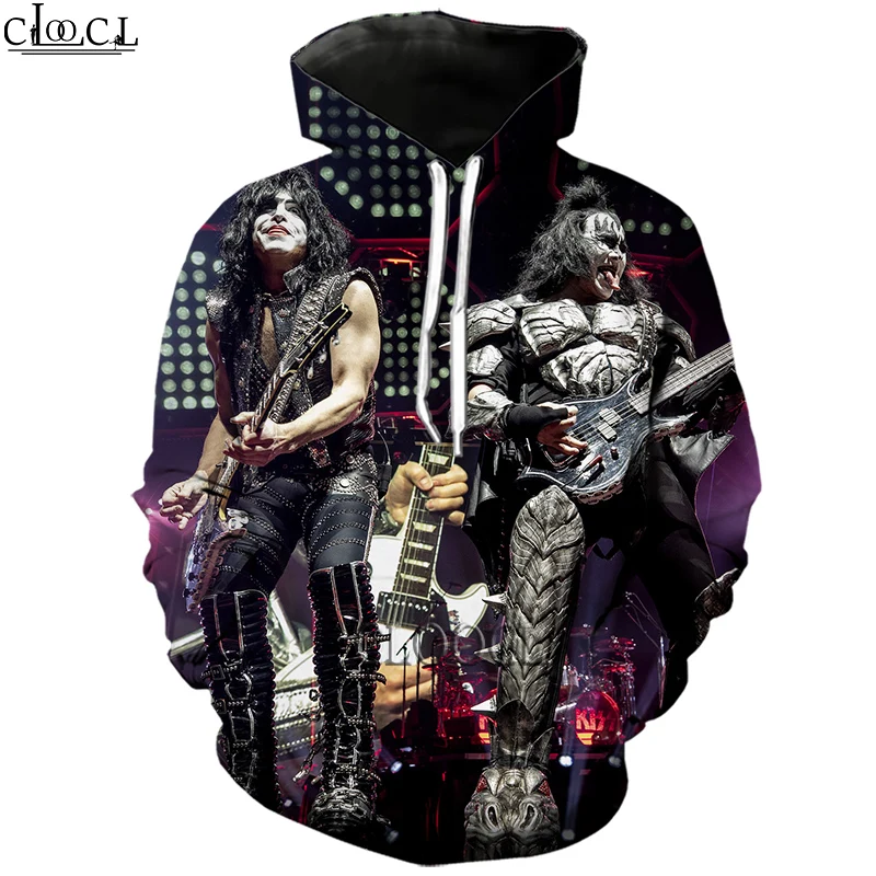 

CLOOCL Newest Rock Singer KISS Band 3D Print Pullover Men Women Hoodies Fashion Sweatshirts Casual Tracksuit Tops Drop Shipping