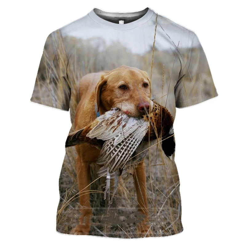 Top Men Tshirt Holiday 3D Print Wild Animals Mallard T Shirt Women O Neck Hound Reed Hide Field Hunt Game Cosplay Clothing