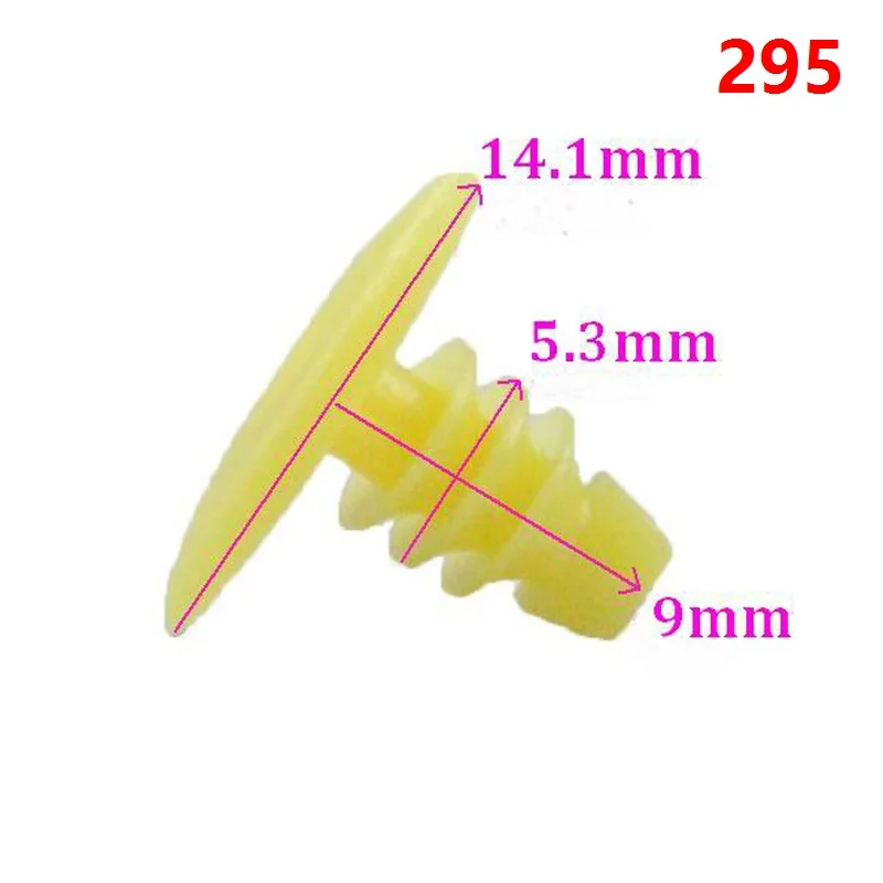 

Universal 5mm Yellow Plastic Screw Fastener Clip Door Fender Trim Retainer Rivet