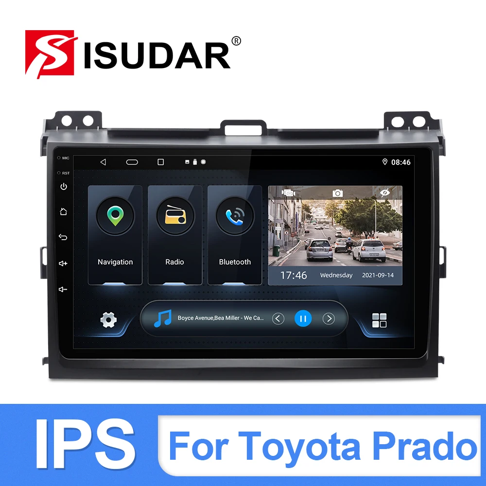 

ISUDAR Android10 Car Radio For Toyota Land Cruiser /Prado J120 2004-2009 GPS Navigation Multimedia Camera DSP WIFI IPS No 2din