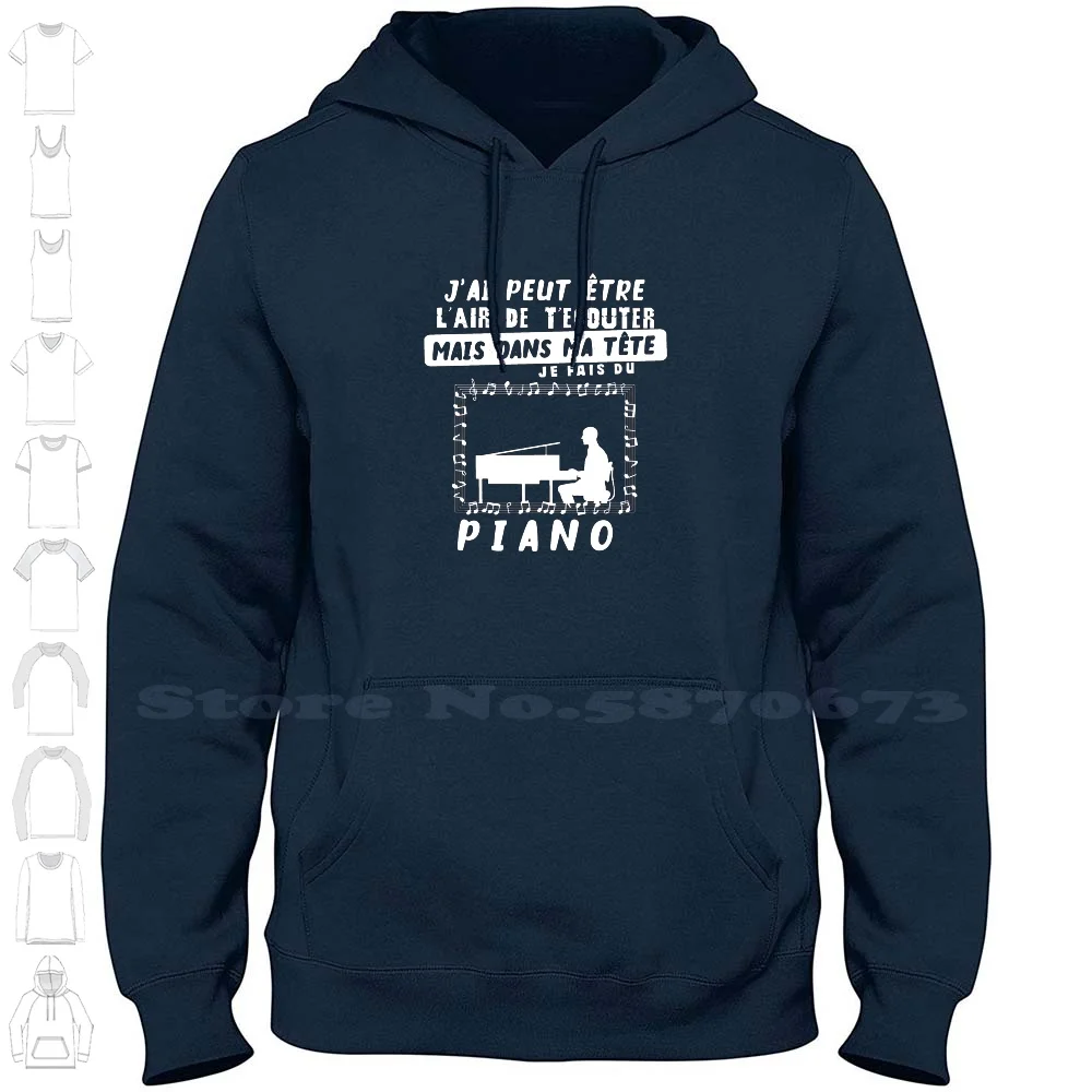 Je Fais Du Piano. Design Pour Pianiste. Long Sleeve Hoodie Sweatshirt Piano Au Piano Faire Du Piano Pianiste Pianiste Pour