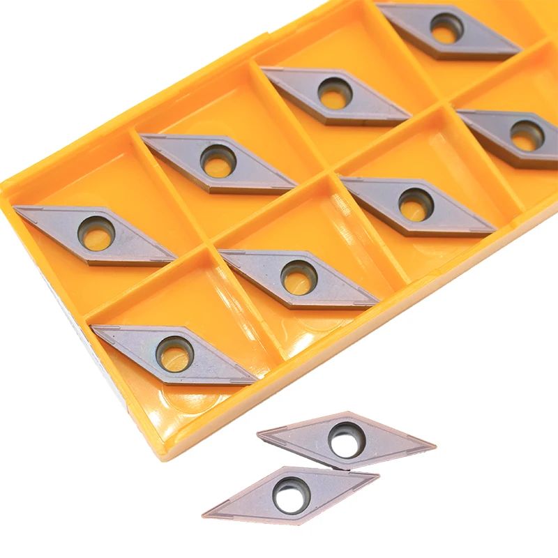 10PCS VCMT160404 MA VP15TF Carbide Inserts VCMT 160404 Internal Turning Blade CNC Metal Lathe Cutting Tool Accessories