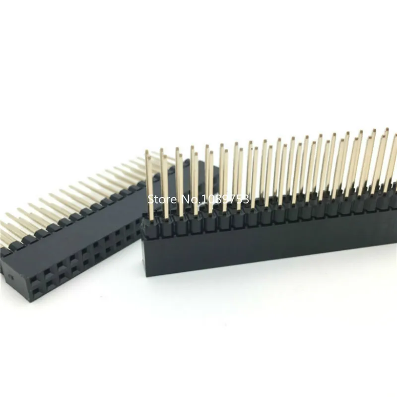 50PCS 2.54mm 40 Pin Female Stacking Header Connector Dual Row 2x20 Position For Raspberry Pi 2 Mode B& B+ PC104