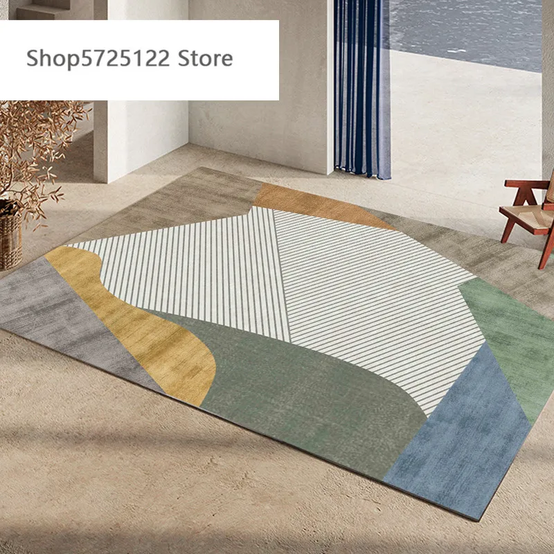 Light Luxury Living Room Carpet Anti-skid Sofa Area Rug Modern Decor Bedroom Geometric Carpet Study Room Rugs and Carpet