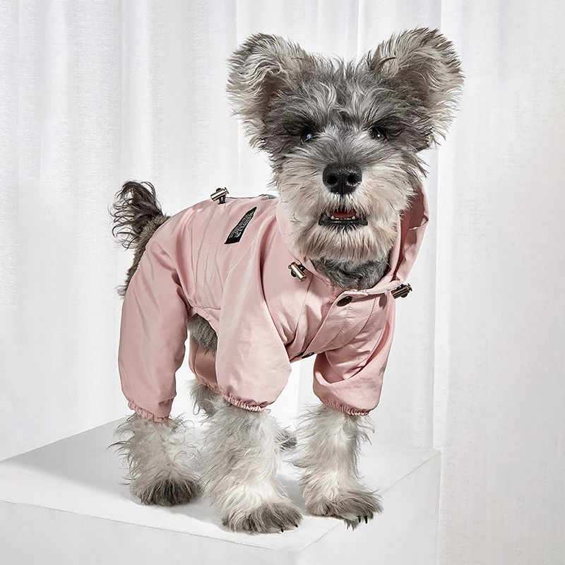 S-XXL Size Pets Small Dog Raincoat Reflective Waterproof Clothing Fashion Outdoor Breathable Puppy Jumpsuit Jacket Clothes