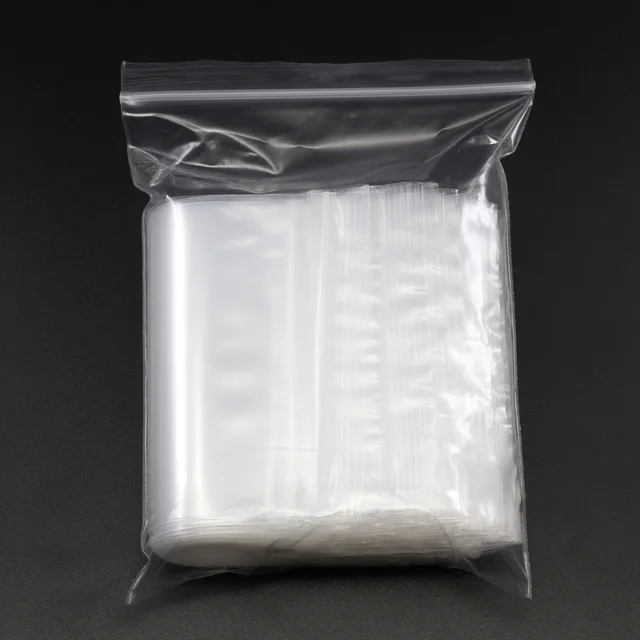 30-100 szt. Grube Plastikowe Przezroczyste Torebki Polietylenowe 4x6/5x7/6x8/7x10cm Opakowania na Biżuterię Zamknięte na Zamek Błyskawiczny Wielokrotnego Użytku DIY Przechowywanie