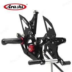 Arashi 2020 2019 2018 ZX-6R ZX6R ZX636 QS GP Shift NINJA CNC Adjustable Footrest Foot Pegs Rearset For KAWASAKI ZX-6R