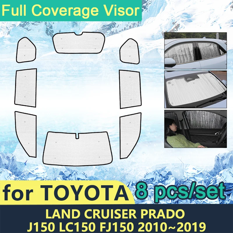 

Full Cover Sunshades For Toyota Land Cruiser Prado J150 LC150 FJ150 2010~2019 Car Sun Windshields Side Window Visor Accessories