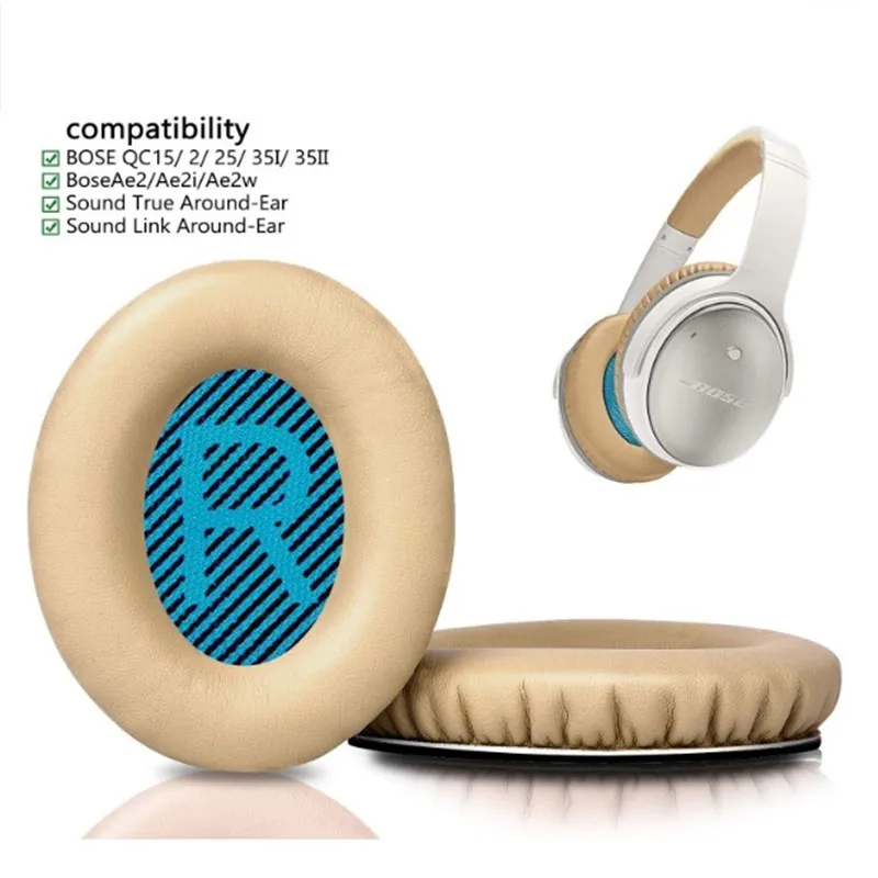 Ohr Pads Ersatz Kissen für Bose QuietComfort Kopfhörer QC35/35ii/QC25/QC15/QC2/AE2/2i/AE2W Supreme Komfort Extra Langlebig