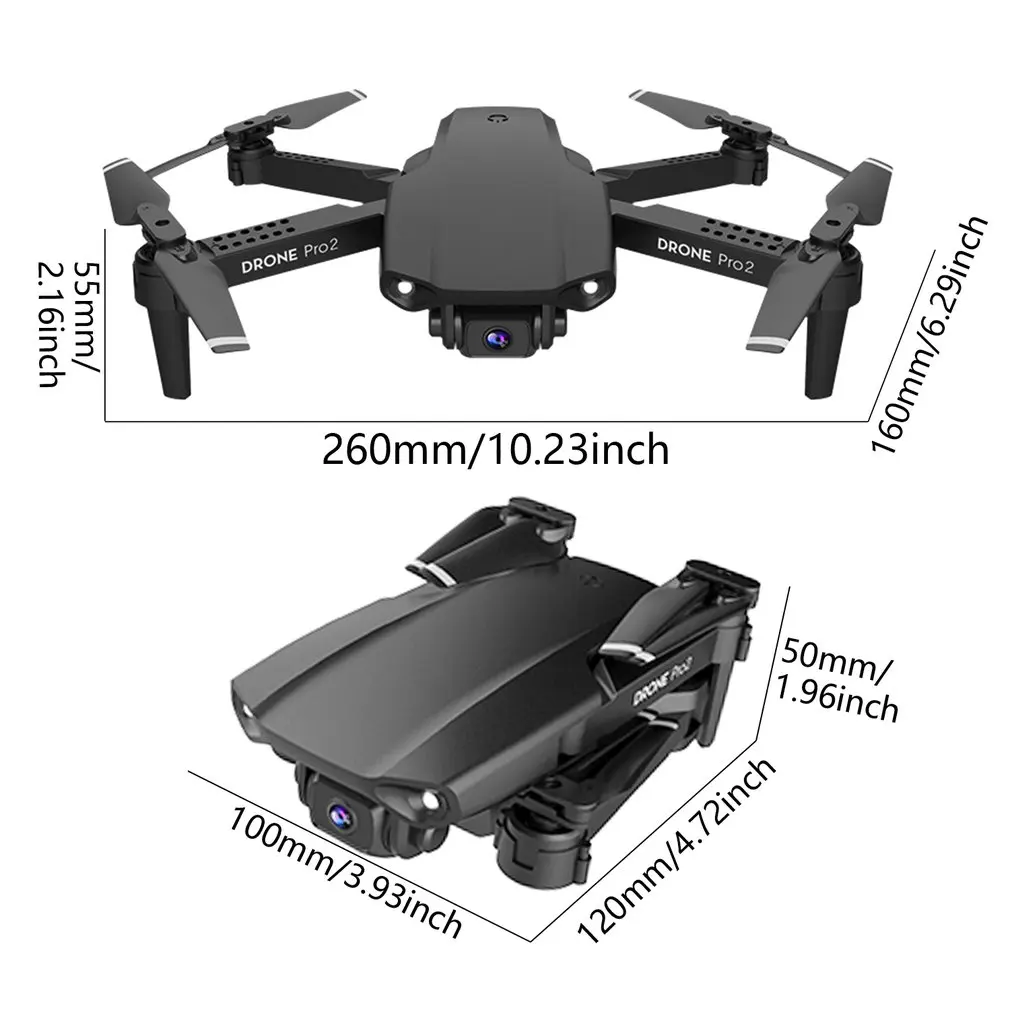 E99 Pro2 zdalnie sterowany Mini Dron 4K 1080P 720P podwójny aparat WIFI FPV fotografia lotnicza helikopter składany Quadcopter Dron zabawki