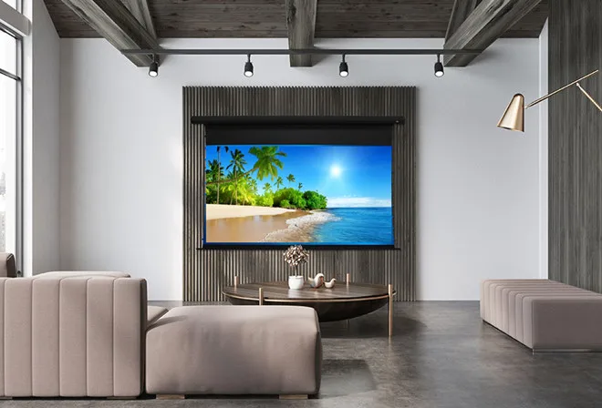 T2HALR- 16:9 Premium Umgebungs Licht Ablehnung Gespannt Bildschirme – Detail 8