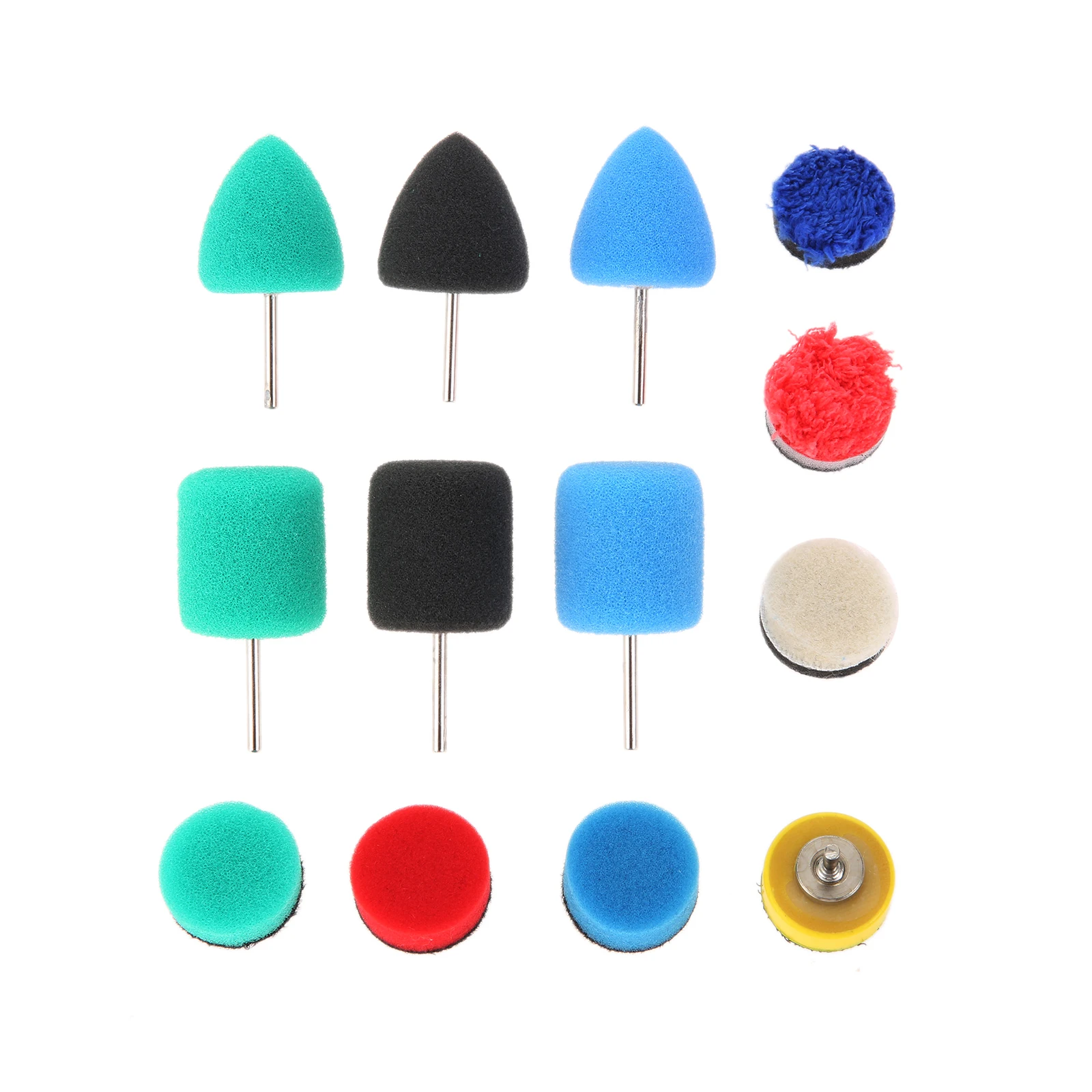 61PCS/Set Mini Car Detailing Polishing Pads Sponge Kit Drill Polish Pads Sponge Buffing Wheels for Rotary Polisher