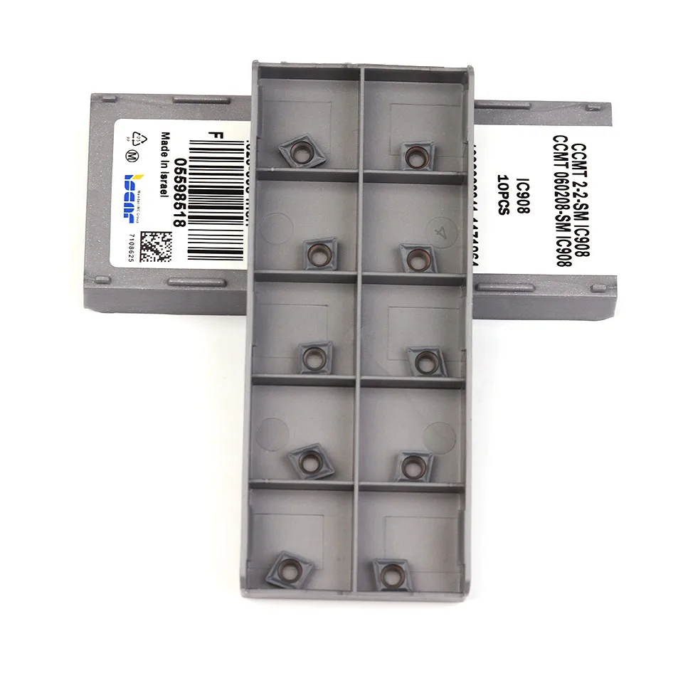 Imagem -04 - Ferramentas de Gerencio Interno Ccmt 060204 Carboneto Inserção Torno Ferramenta de Torneamento Torno Ccmt060204 sm Ic908