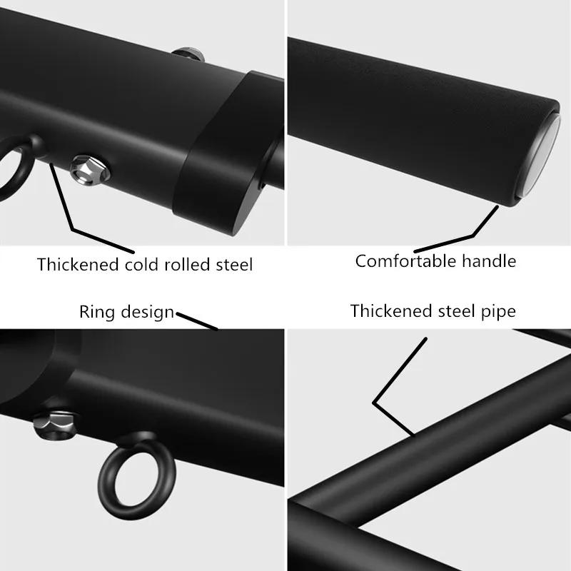 Fitness Wall Mounted Heavy Duty Horizontal Bar Steel Chin-up For Home Gym Indoor Pull Up Training Bar Large Equipment Load 200kg