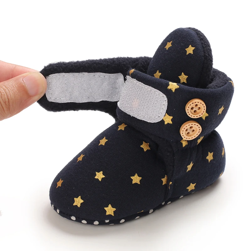 New Baby Socks Shoes Star Toddler First Walkers Booties Cotton Comfort Soft Anti-slip Warm Infant Baby Boy Girl Shoes