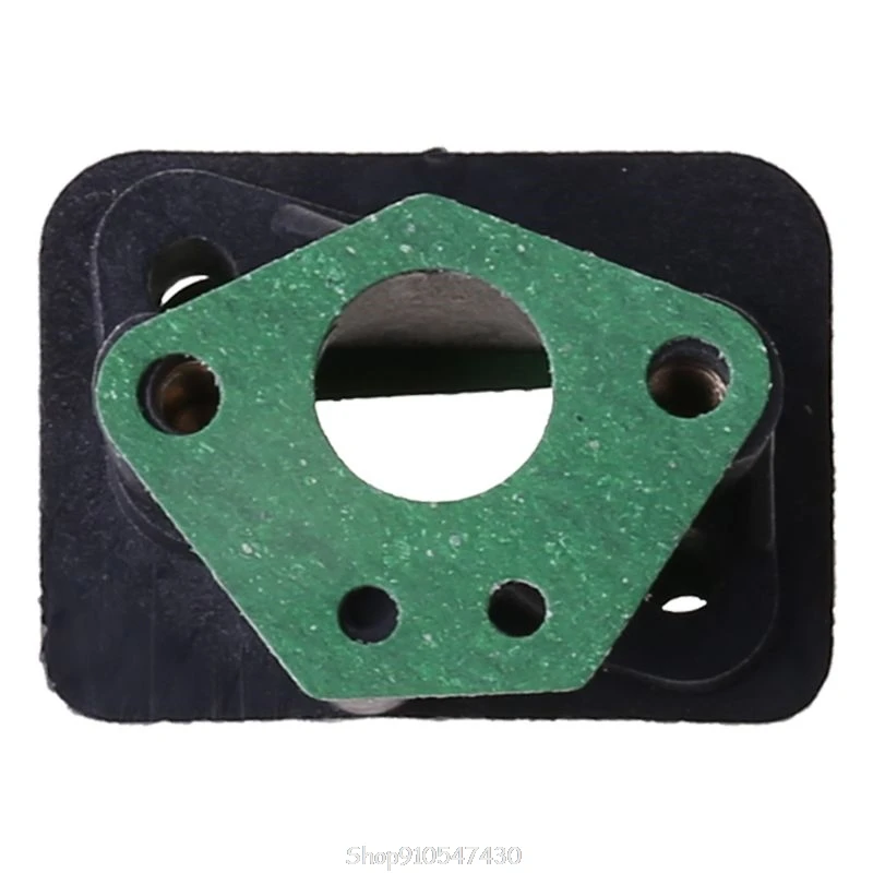 Coletor admissão + 2 pces 40-5 43cc 52cc cortador escova entrada coletor carburador base conector, admitindo tubulação, adaptador carb n17 20