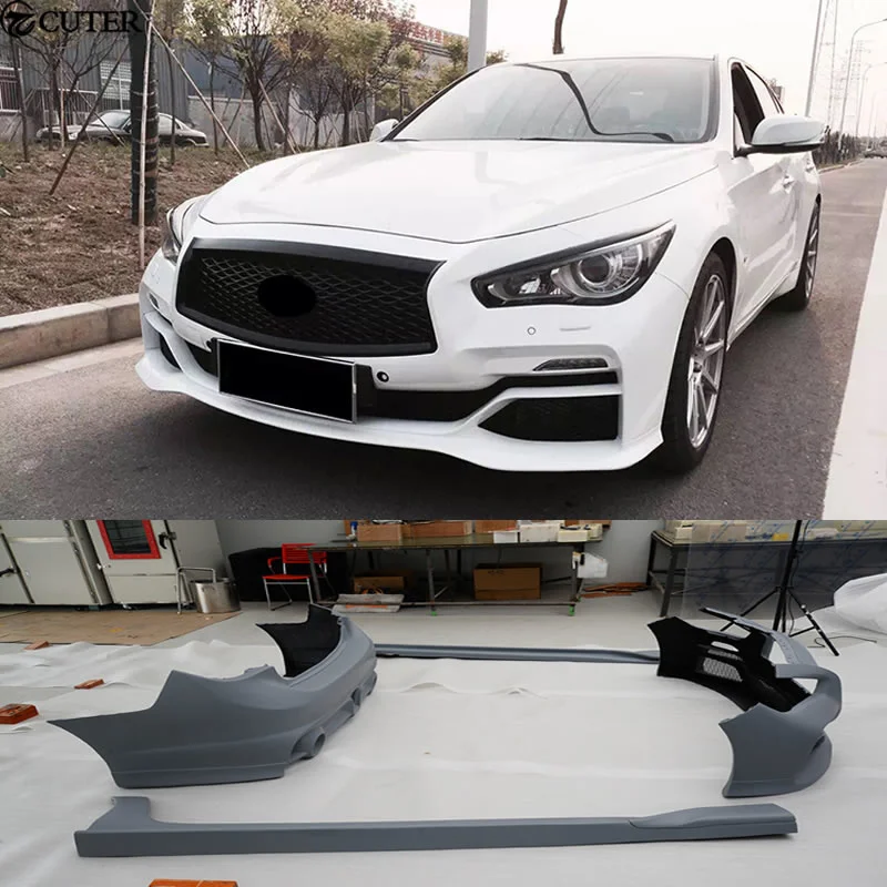 

Q50 Eau Styling Frp Car Body Kits Front Bumper Rear Bumper Side Skirts for Infiniti Q50 2014up