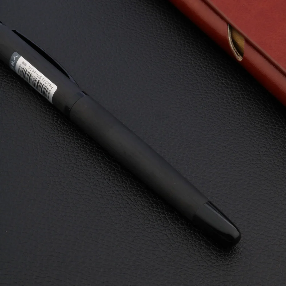 luxury quality Black titanium MATTE BLACK gift Rollerball Pen OFFICE STUDENT switzerland Frosted signature ink pens