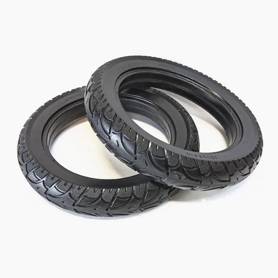 12Inch Solid Tire 12 1/2 X 2 1/4 Tyre 57/62-203 Explosion-Proof Solid Tubless Tire For E-Bike Electric Gas Scooter Wheel Tire