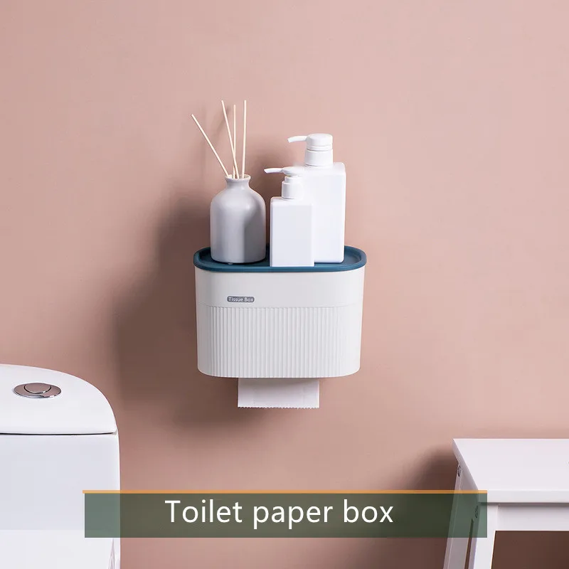 

Multifunctional toilet paper box waterproof non-perforated pumping box simple bathroom tissue storage rack bathroom accessories