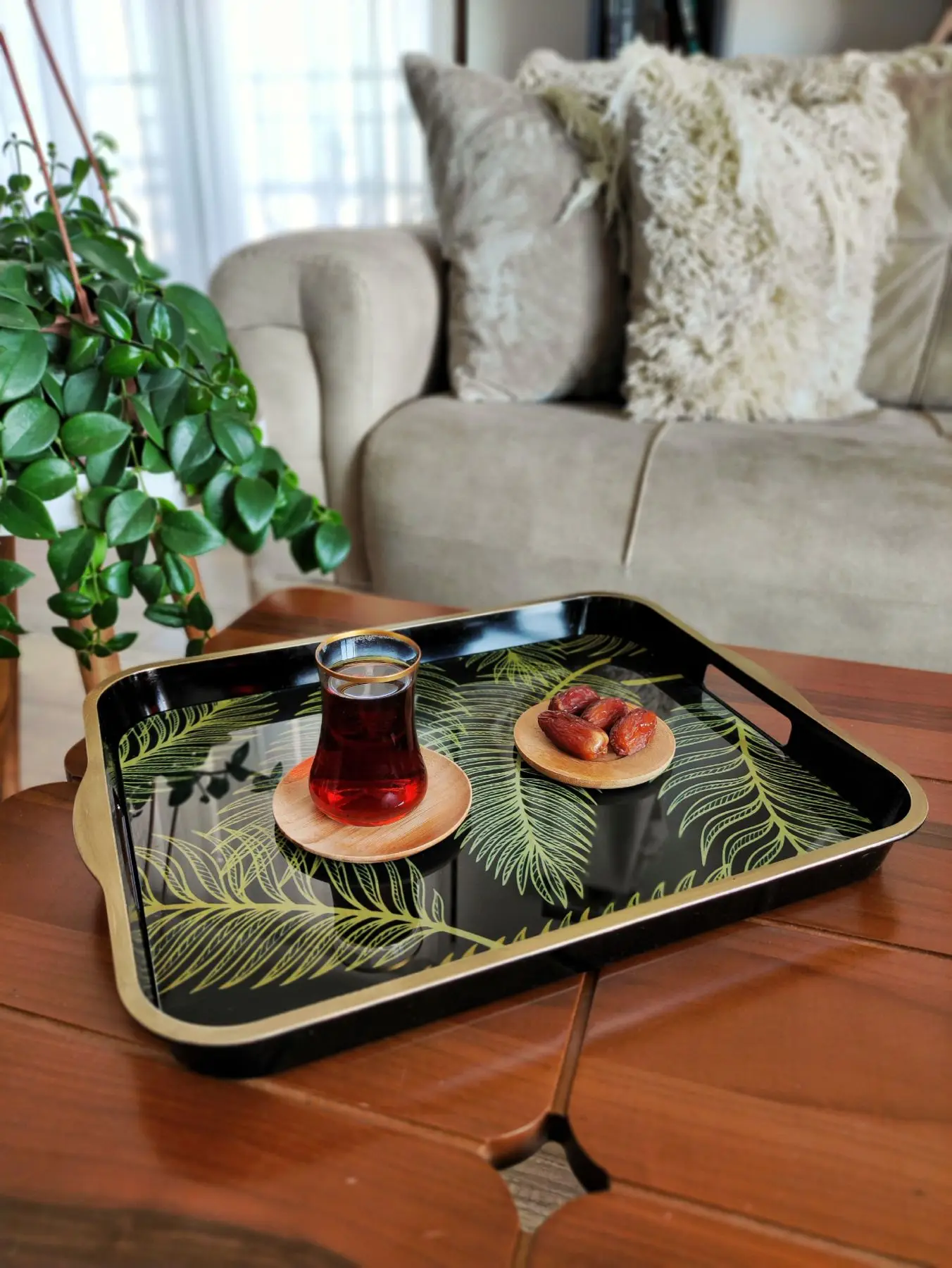 DOLBOVI Rectangle, glass Based Big Presentation tray 32x42cm -Oval Model 4 tray поднос plateau de service