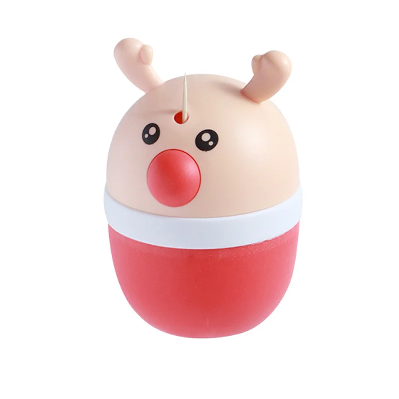 Creative Cartoon Living Room Kitchen Decoration Toothpick Holder Fawn Toothpick Box Automatic Pressing Bottle Cute Toothpick Jar