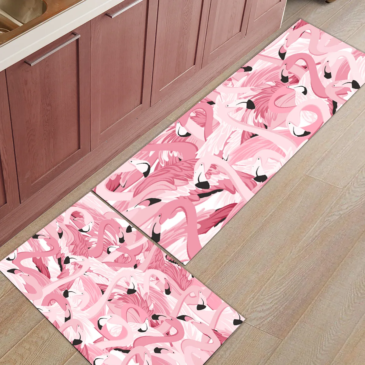 Pink Flamingo Kitchen Mat Modern Bathroom Anti-slip Area Rugs Living Room Hallway Carpet Doormat