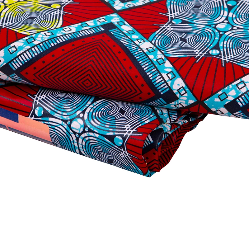 African Print Fabric High Quality Polyester Colorful New Arrival Ankara Veritable Guaranteed Real Wax 6 Yards For Dress Wedding