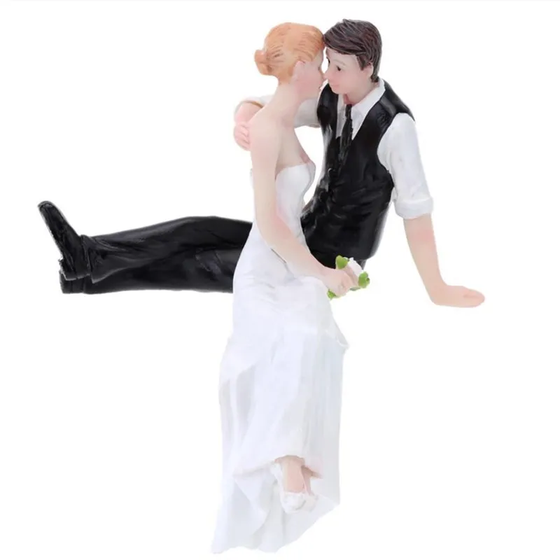 Romantische Bräutigam & Braut heiraten Harz Figur Hochzeit Kuchen Topper Dekoration liefert heiraten Figur Valentinstag Verlobung – Detail 9