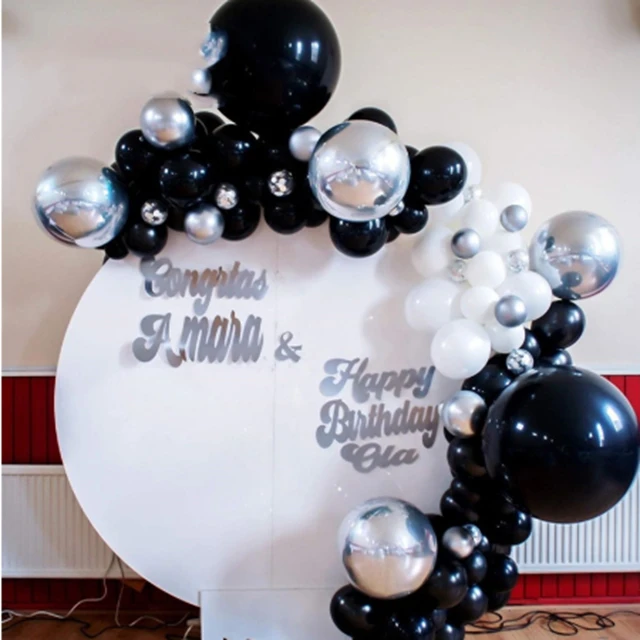 

White mental Decoration Balloon Garland holder stand For 30st Birthday Party Decorations Adult Anniversary Party Supplies