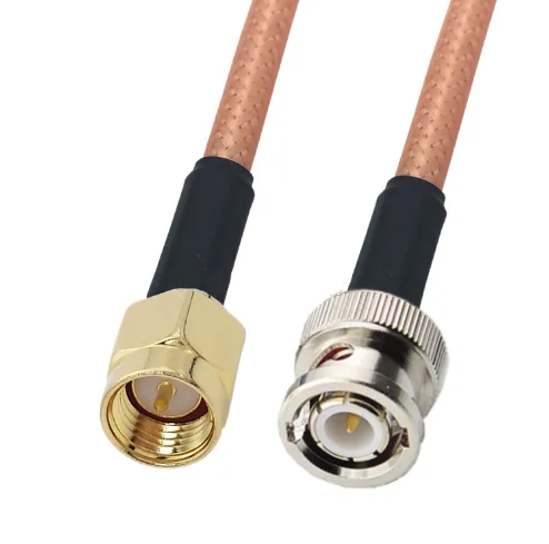 

RG142 SMA Male To BNC Male Plug Connector RF Coaxial Jumper Pigtail Cable