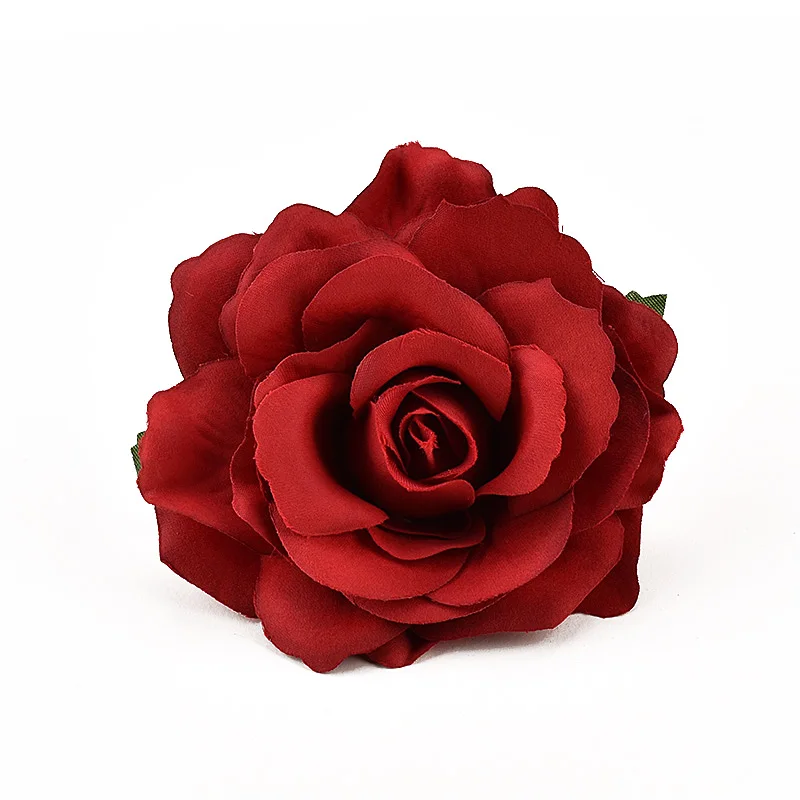 30pcs 9cm Large Artificial Rose Silk Flower Heads For Wedding Decoration DIY Wreath Gift Box Scrapbooking Craft Fake Flowers