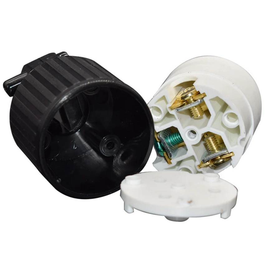 American UL Copper NEMA L5-20P Re-wireable US Wiring Plug 3p Power Converter Anti-off Straight Inline Industry Locked Plug