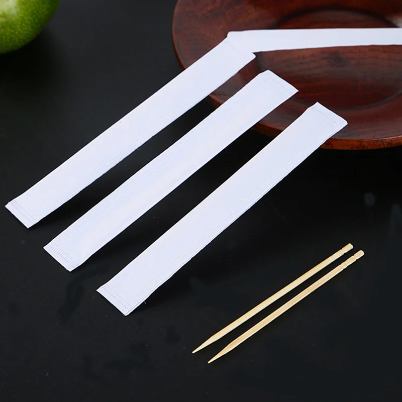 Portable Disposable Individually Wrapped Natural Bamboo Toothpick Family Fruit Single Sharp Tooth Sticks Hotel Restaurant 1000pc