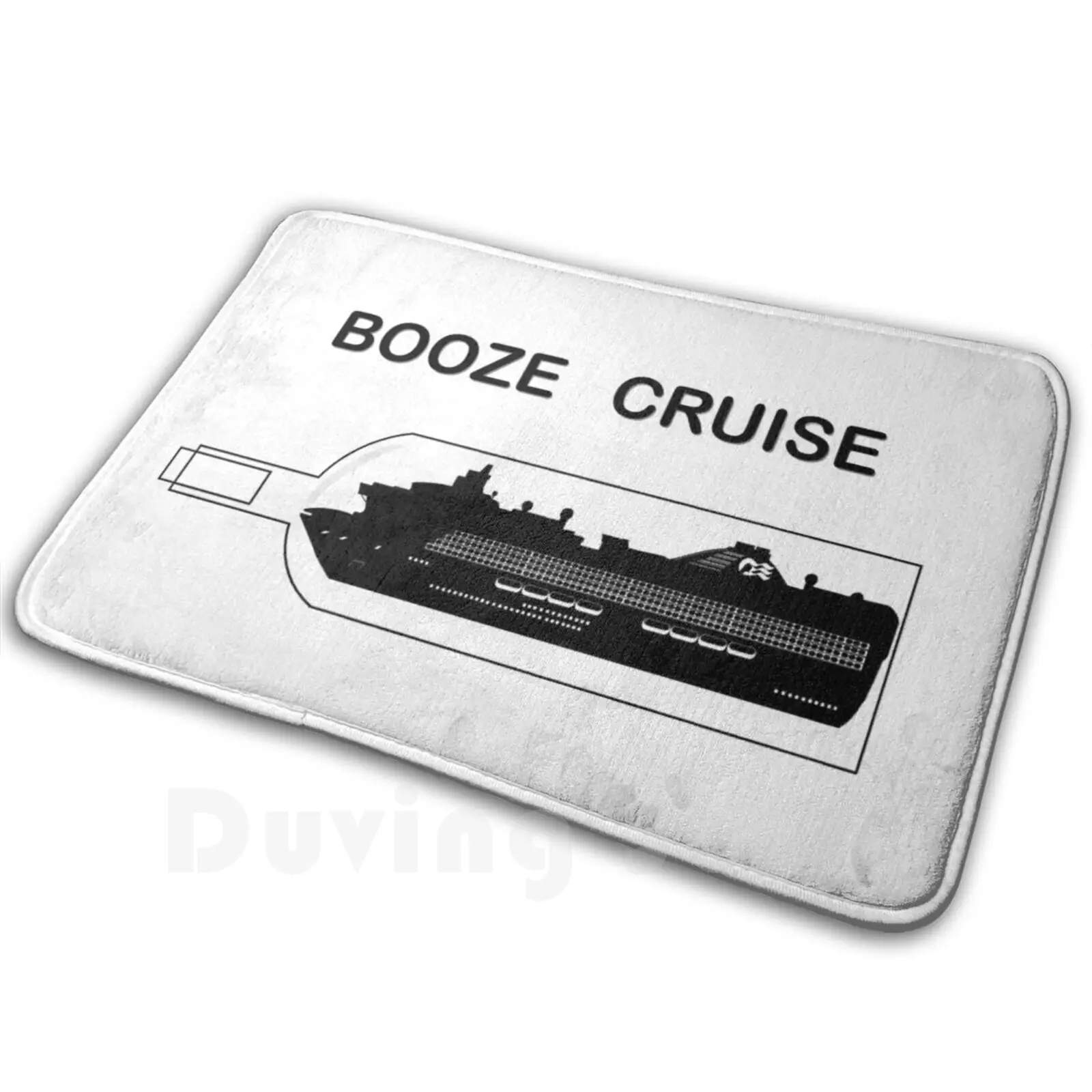 Booze Cruise Carpet Mat Rug Cushion Soft Non-Slip Cruises Cruise Ship Cruiseship Bottle Princess Royal Caribbean