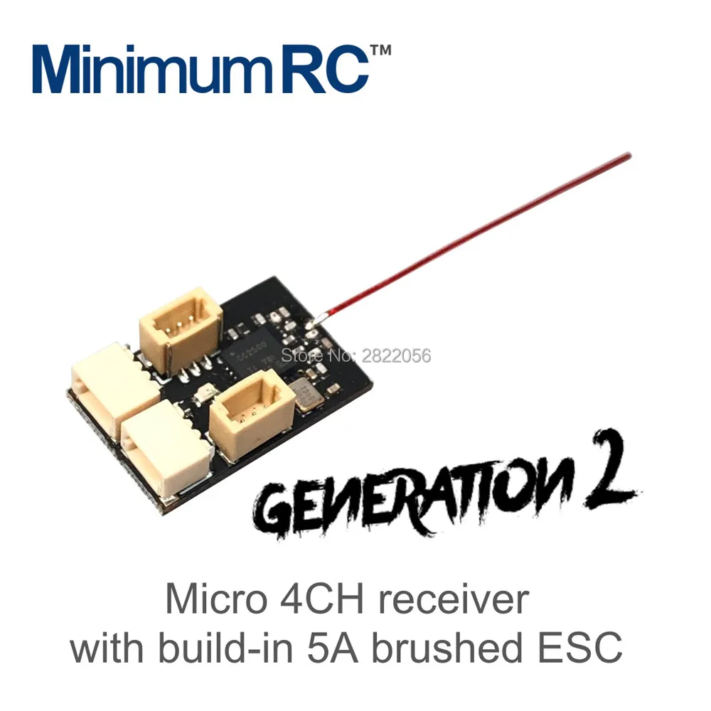 Second generation!Miniature receiver Dsm2 Flysky Frsky s-fhss receptionIntegrated with brushed ESC for mini RC Airplane