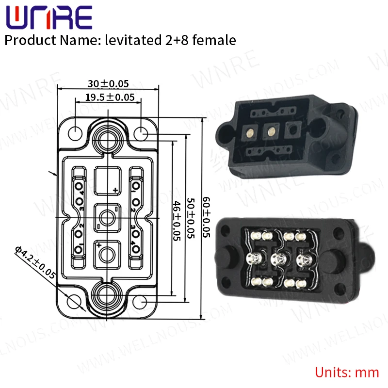 High Power Connector Socket Plug For E-Bike Scooter  EV Charger Suspension Electric Vehicle Gold Plating 30-50A IP67