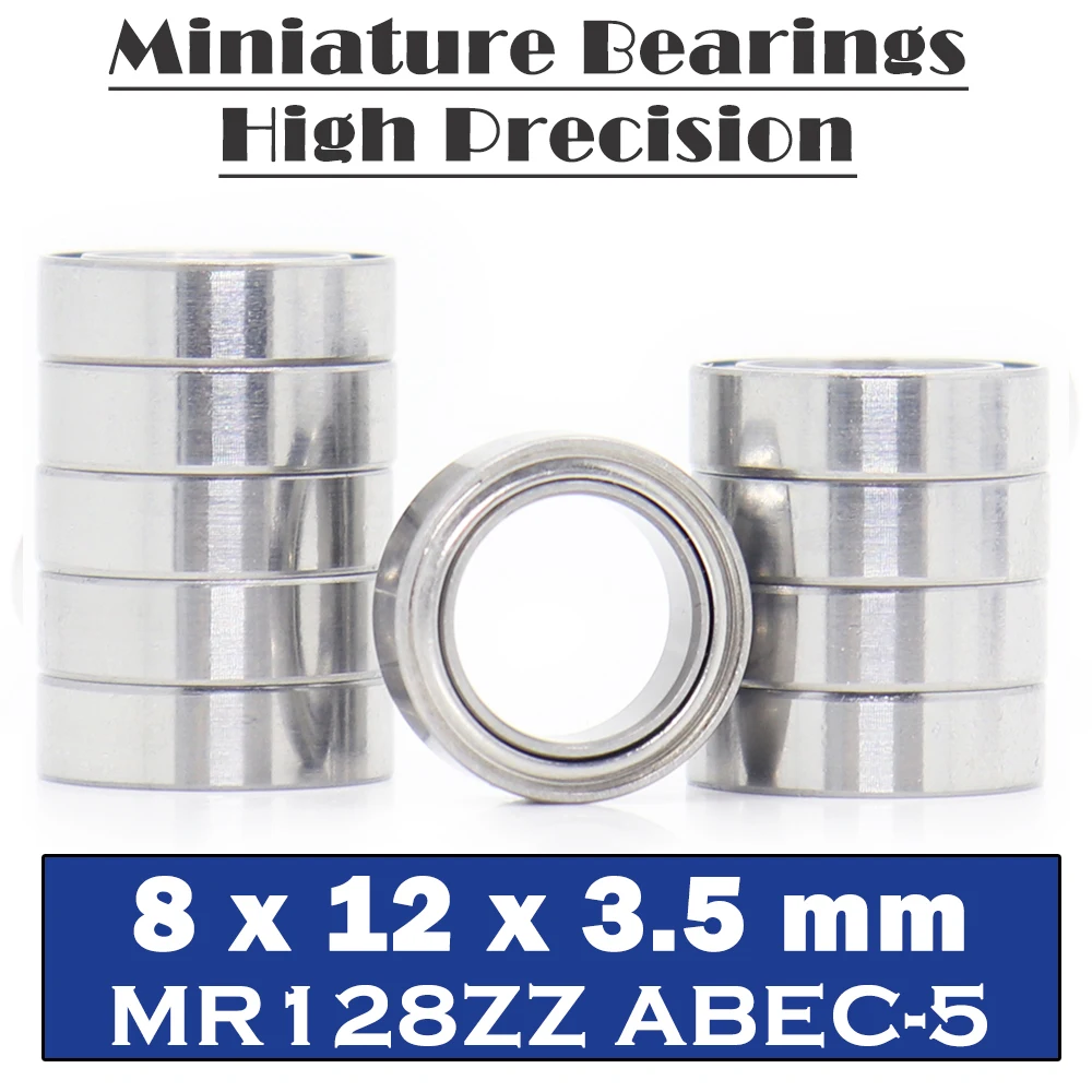 MR128ZZ Ball Bearing 8*12*3.5 mm ( 10 PCS ) ABEC-5 Miniature Metric Chrome Steel L-1280ZZ W678ZZA MR128 Z ZZ Bearings MR128Z