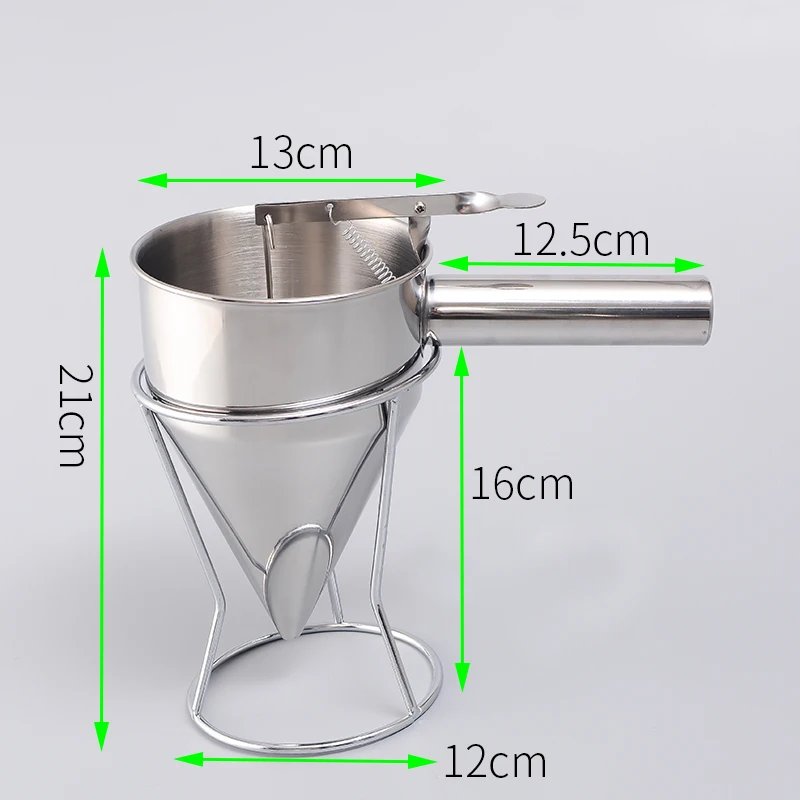 Octopus ขนาดเล็กลูกสแตนเลสช่องใส่ชั้นวางกรวย Batter ชุดเครื่องมือ Liquid Separation ปลาแนวตั้งลูกมือถือ