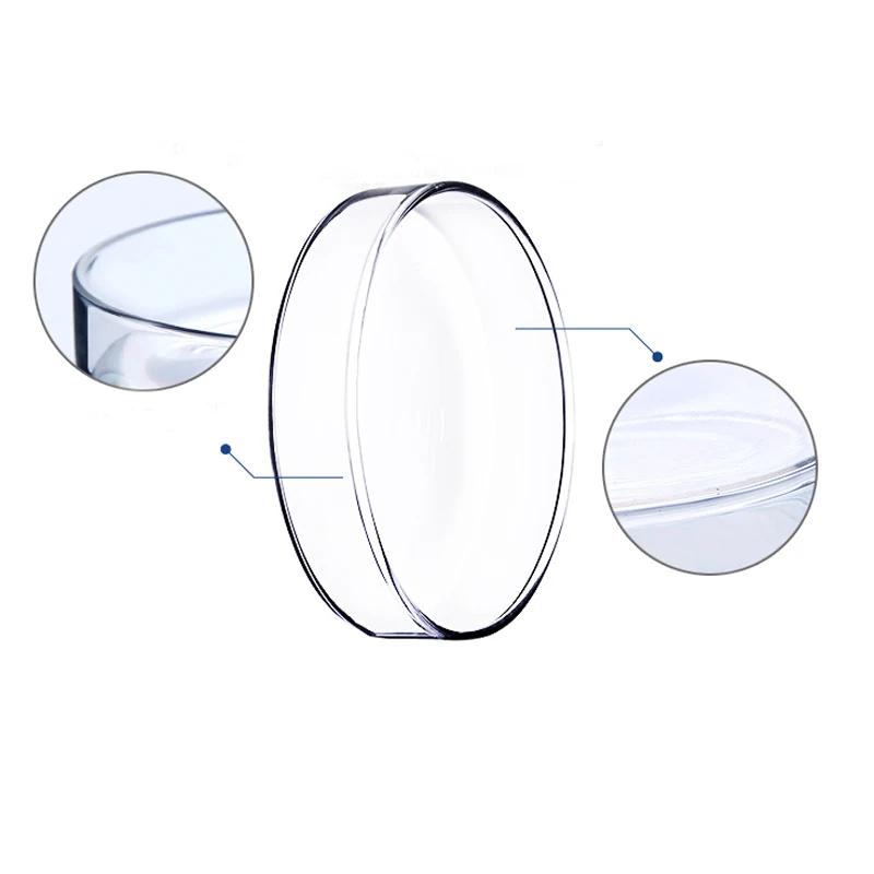 10 pieces/pack 100mm Glass Petri Dish Bacterial Culture Dish Borosilicate Glass Chemistry Laboratory Equipment
