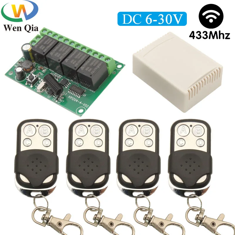 6V 12V 24V 30V Garage Fernbedienung Wireless Smart Switch 10A Relais Modul Rf 433MHz sender Für Tür Tor Licht LED DIY