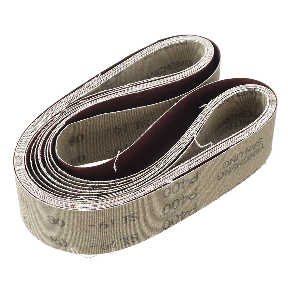 10pcs Sanding Belts For Angle Grinder Belt Sander Attachment Abrasive Tools 40mm x 740mm 40 to 1000 Grit