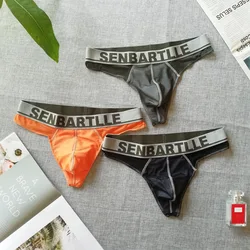 String de sport en maille pour hommes, culotte gay transparente, sexy et respirante