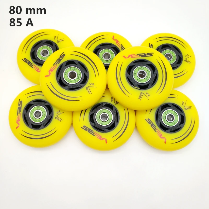 free shipping inline skate wheel roller skate wheel 85A 90A FSK 90A skating wheel