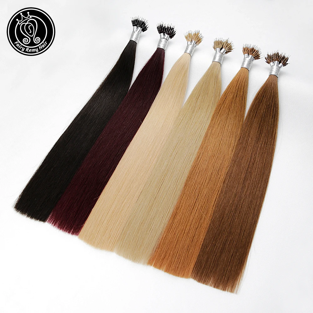 

Nano Tip Rings Pre Bonded Real Remy European Human Hair Extensions Straight Micro Beads Hair Pure Color 1g/s 22-24 Inch 50g/pack