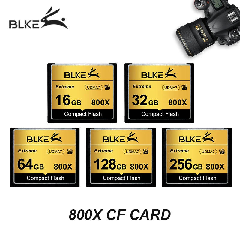 BLKE Memory Card 128GB 64GB 32G 16G  CF Card Extreme High Speed Compact Flash Card UDMA7 Full HD Video for Canon Nikon camera