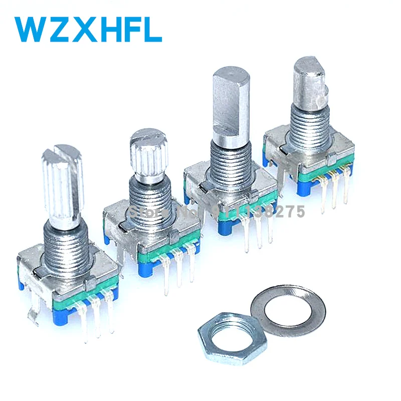 5PCS/LOT 20 Position 360 Degree Rotary Encoder EC11 w Push Button 5Pin Handle Long 15/20MM With A Built In Push Button Switch 5